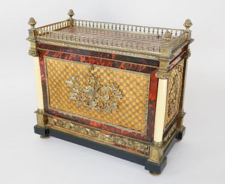 Louis XVI Ormolu-mounted Tortoiseshell, Parquetry and Ebonized Wood Music Box
