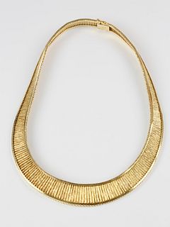 Vintage Cartier 18kt Yellow Gold Curved Link Flexible Necklace, circa 1960s