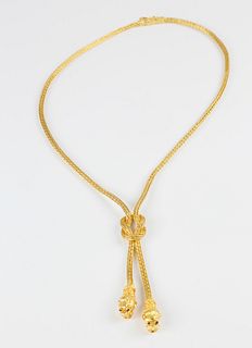 Ilias Lalaounis 18kt Yellow Gold Hercules Knot Braided Necklace