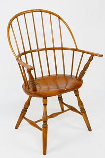 American Maple Bow Back Windsor Armchair, 18th Century