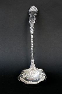 Gorham "Imperial Chrysanthemum" Sterling Silver Punch Soup Ladle, circa 1905-1917