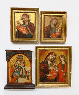 Group of Four Russian Icons, 18th/19th Century