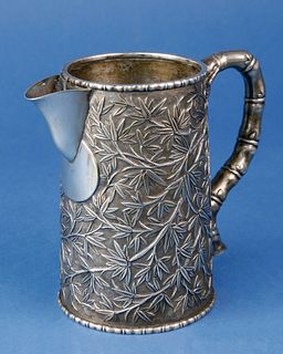 Chinese Export Silver Pitcher by Hoaching, Canton circa 1850-1870