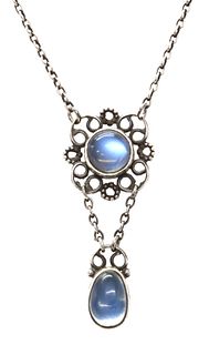 An Arts & Crafts moonstone necklace,