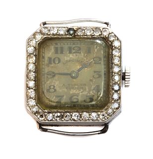 A ladies' platinum and gold Longines diamond set cocktail watch, c.1925,