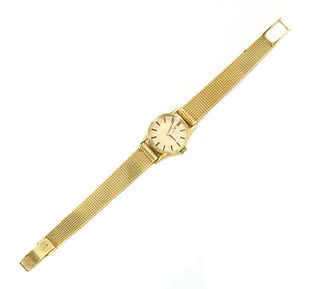 A ladies' 18ct gold Omega mechanical bracelet watch,