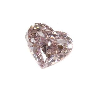 An unmounted heart shaped brilliant cut diamond,