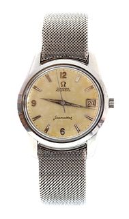 A gentlemen's stainless steel Omega 'Seamaster' automatic bracelet watch, c.1960,