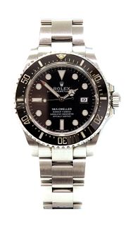 A gentlemen's stainless steel Rolex 'Oyster Perpetual Sea Dweller' automatic bracelet watch, c.2015,