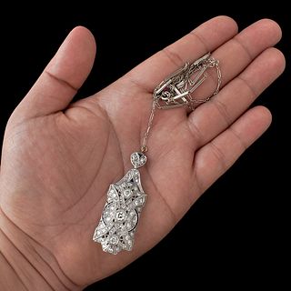 Art Deco Diamond and 18K Pendant