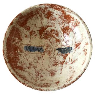 LaGardo Tackett California Studio Ceramic Bowl with Paleolithic Design