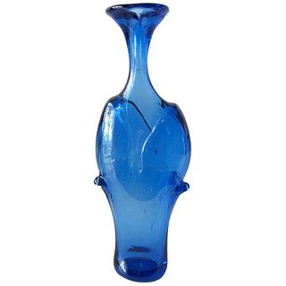 James Wayne California Organic Modernist Cobalt Glass Vase