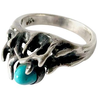 Jack Boyd Sterling Silver Turquoise San Diego Modernist Ring