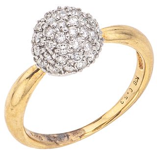 ANILLO CON DIAMANTES EN ORO AMARILLO DE 18K Y PLATINO | RING WITH DIAMONDS IN 18K YELLOW GOLD AND PLATINUM