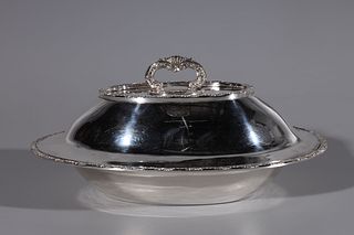 Sterling Silver Chinese Covered Serving Dish