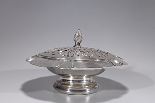 Sterling Silver Chinese Flower Bowl