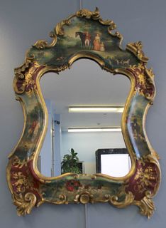 Antique Paint And Gilt Decorated Venetian Style