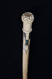 Whaleman Made Turk's Knot Walking Stick, circa 1850
