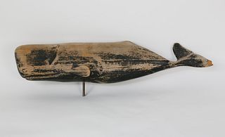 American Carved Sperm Whale Sculpture, 19th Century