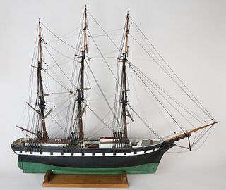 Wooden Model of the Clipper Ship Lida of Bath Maine