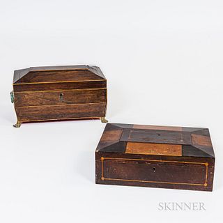 Jewelry Box and Casket-form Tea Caddy