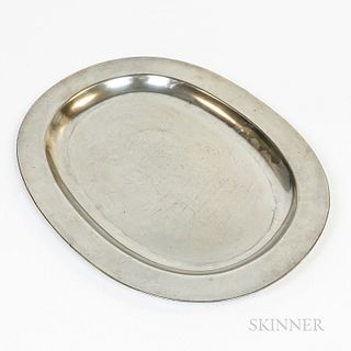 Samuel Cooks Oval Pewter Platter