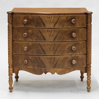 Classical Mahogany Swell-front Chest
