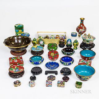 Group of Chinese Cloisonne and Enamel Items