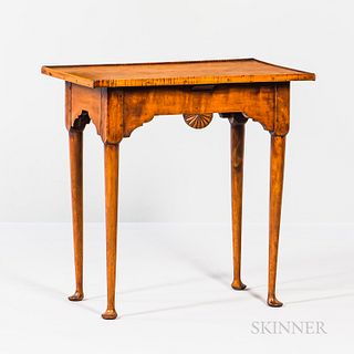 Queen Anne-style Maple and Birch Tea Table