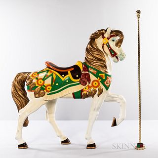 Carved and Painted Carousel Horse