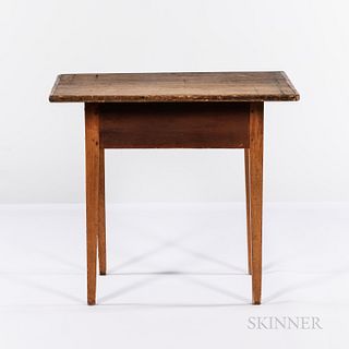 Country Pine Breadboard-end Side Table