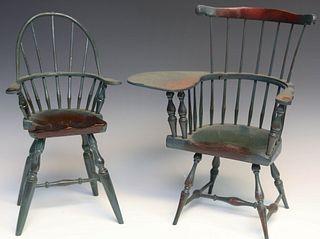 Two Painted Doll Chairs