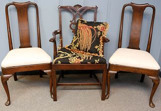 Three Mahogany Dining Chairs
