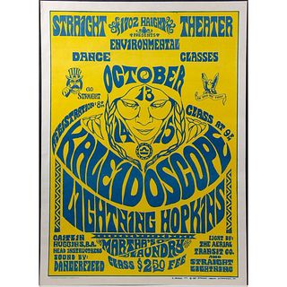 Lightning Hopkins, Kaleidoscope at the Straight Theater in San Francisco Poster