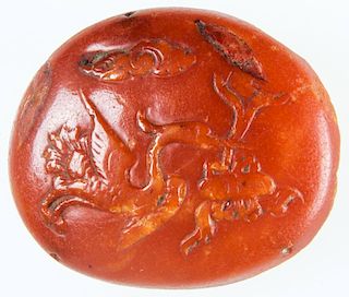 Chinese Amber Amulet, Ming/Qing Dynasty
