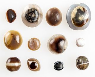 12 Ancient Evil Eye Agate Forms
