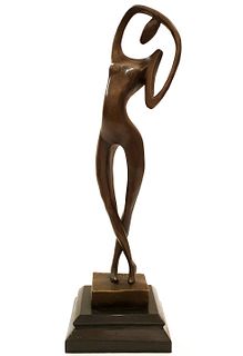Female Figure, A MILO Modern Abstract Bronze staue