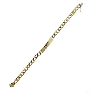 Tiffany & Co 18k Gold Curb Link Tag Bracelet