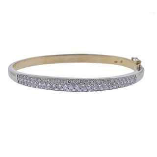 14k Gold 2.20ctw Diamond Bangle Bracelet