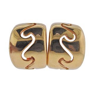Van Cleef & Arpels 18k Gold Half Hoop Earrings