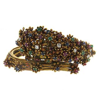 Zolotas Gold Diamond Emerald Sapphire Ruby Bracelet
