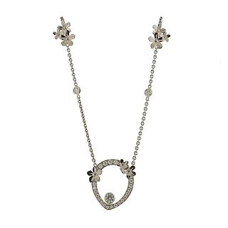 Theo Fennell Gold Diamond Flower Pendant Necklace