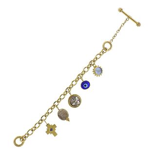 Elizabeth Locke Gold Charm Bracelet
