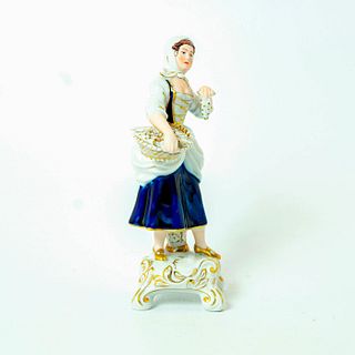Royal Dux Bohemia Figurine, Woman With Grapes