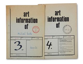   Art information. Hg. von Dietmar Kirves. Nr. 3-4. Mit zahlr. Illustrationen. Düsseldorf, mediacontact, 1971. 4°. Geheftete OUmschläge.