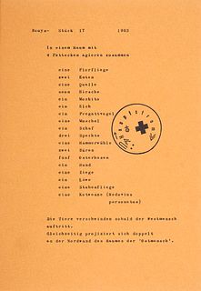 Beuys, Joseph (u.a.) Marksgrafik. 1972. 10 Graphiken verschiedener Künstler auf Papier. Serigraphien u. Offsetlithographien. Je recto od. verso signie