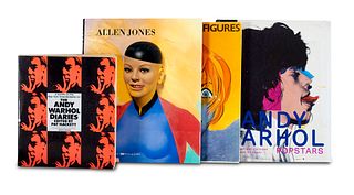  Sammlung von 9 Publikationen zu den Künstlern Andy Warhol, Allen Jones und Damien Hirst.