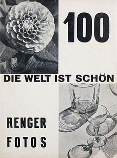 Renger-Patzsch, Albert Die Welt ist schön. Einhundert photographische Aufnahmen auf Tafeln. München, Einhorn, (1932). 2 Bl., Taf. 4°. Ill. OPp. mit il