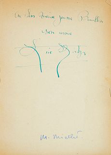 Hirtz (später Lise Deharme), Lise Images dans le dos du cocher. Paris, Éditions des feuilles libres, 1922. 35 S., 2 Bl. Gr.-8°. OKt. (gebräunt, bestoß