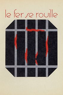 Doucet, Jerome Les Choses meurent. Mit 13 Pochoir-Kompositionen von Léon Raffin, teils mit händischen Silberhöhungen. Paris, À la Librairie de Lucien 